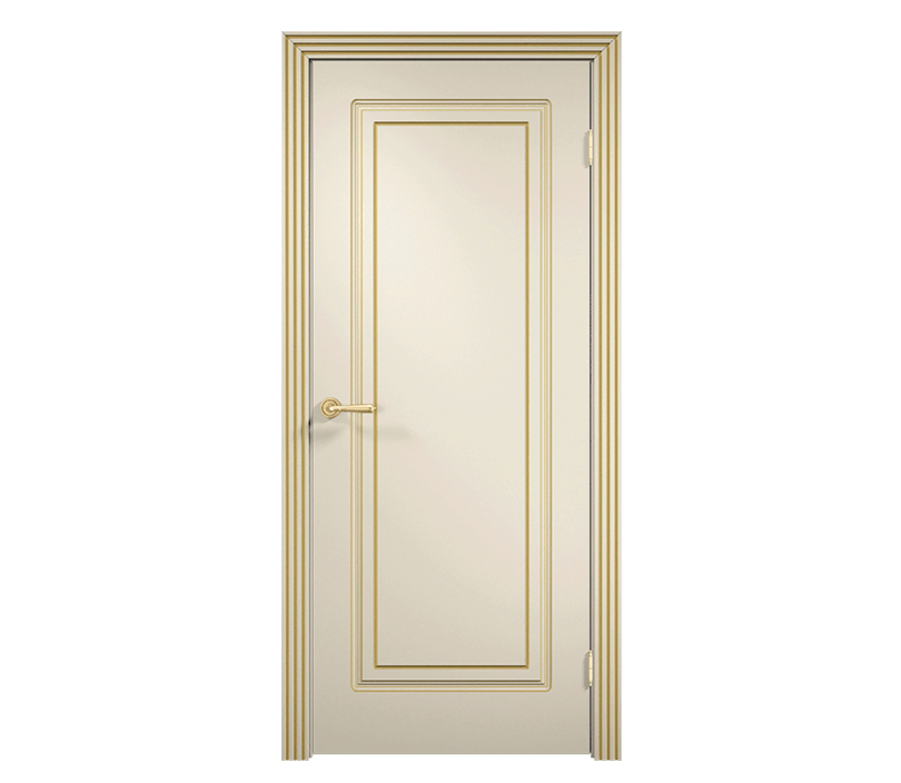 Дверь межкомнатная глухая Милан ДГ1 с патиной слоновая кость