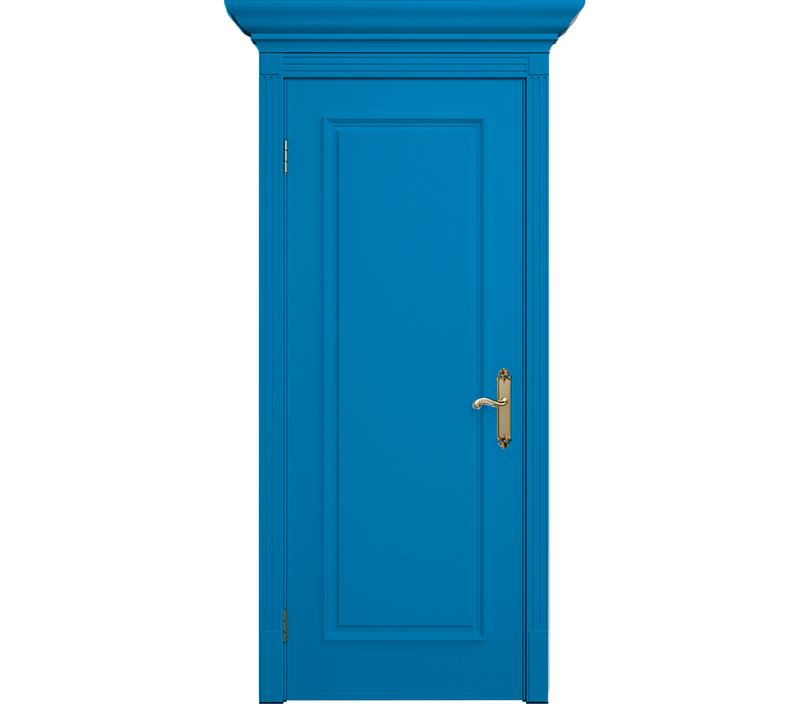 Дверь межкомнатная глухая Венеция ДГ1 голубая