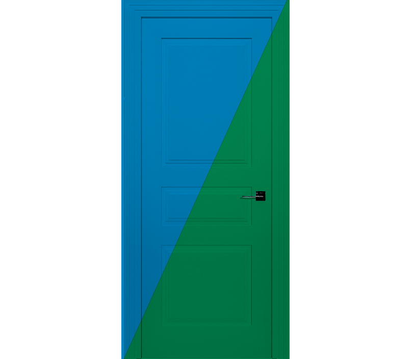 Дверь межкомнатная глухая Римини ДГ3 двухцветная