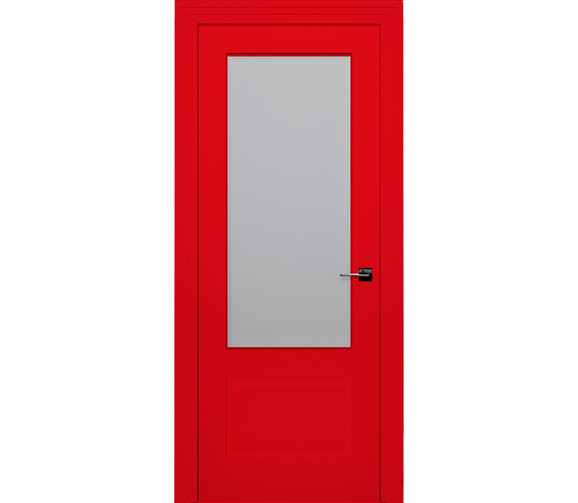 Дверь межкомнатная со стеклом Римини ДО2-2 красная
