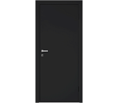 Влагостойкая дверь ПВХ EtaDoor глухая черная одностворчатая с ПВХ кромкой